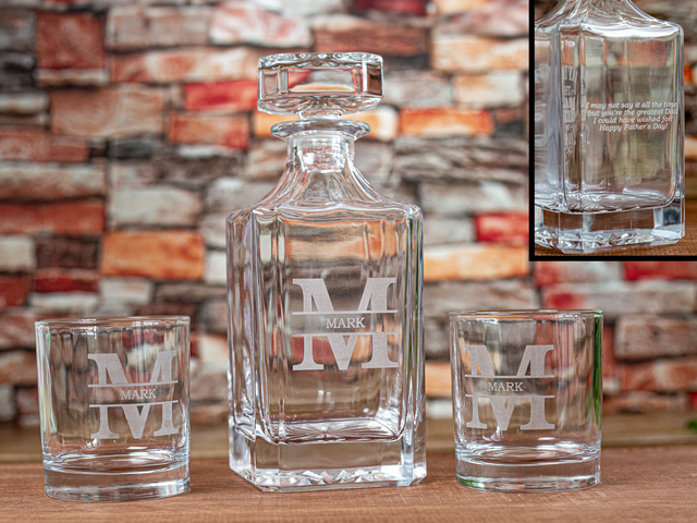 Personalised Whiskey Glasses & Decanter