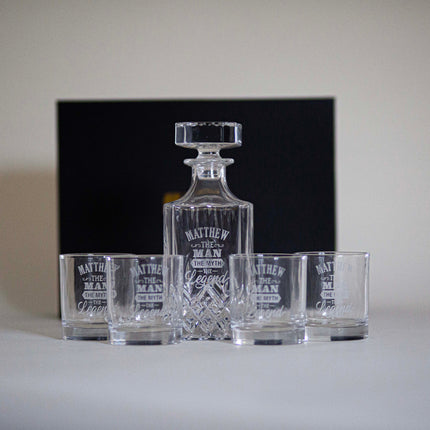 Ornate Decanter & Glassware Set